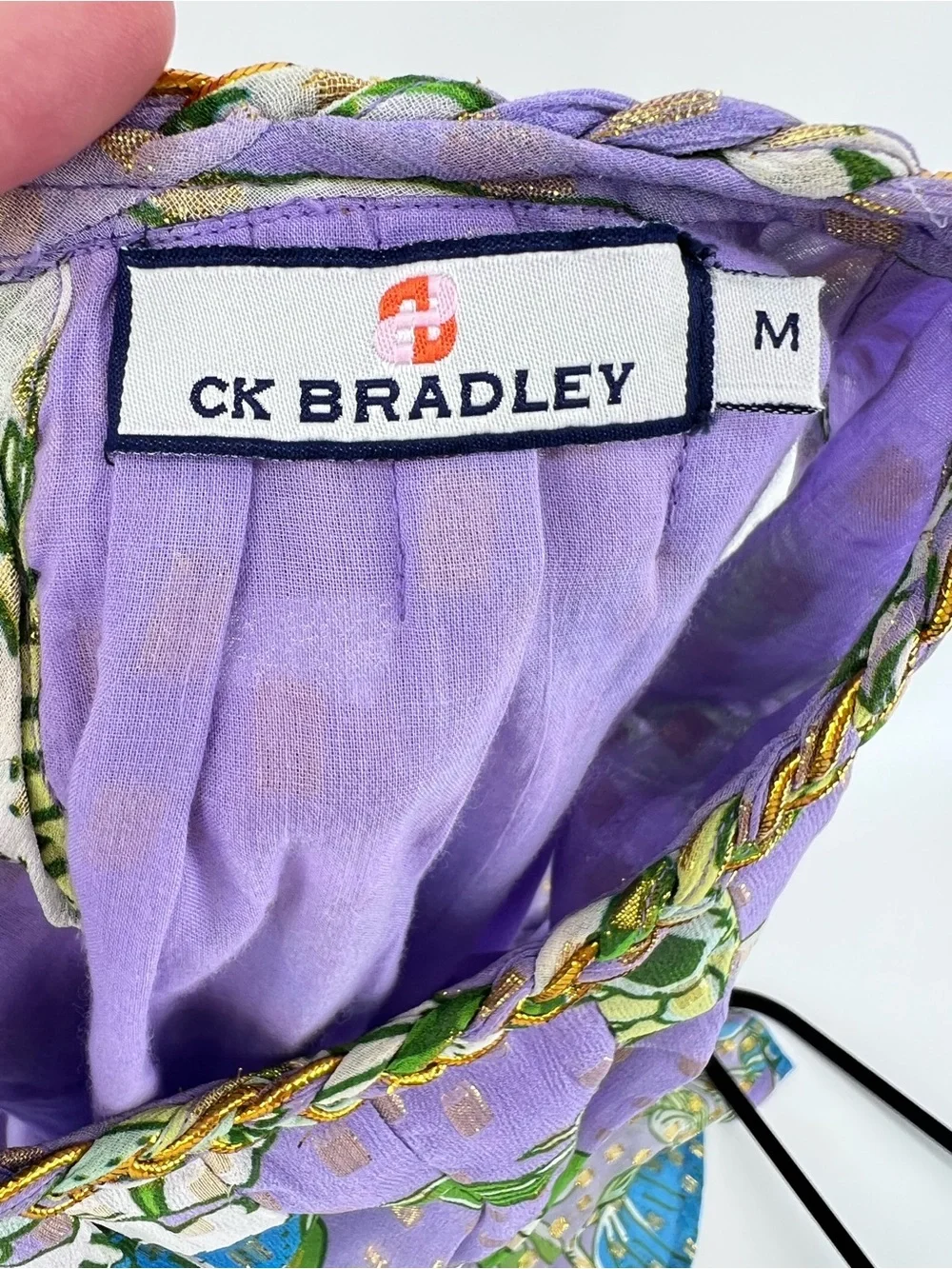 CK Bradley GRACE MAXI CORDELIA PURPLE Sz M Floral Resortwear Palm Beach Maximal